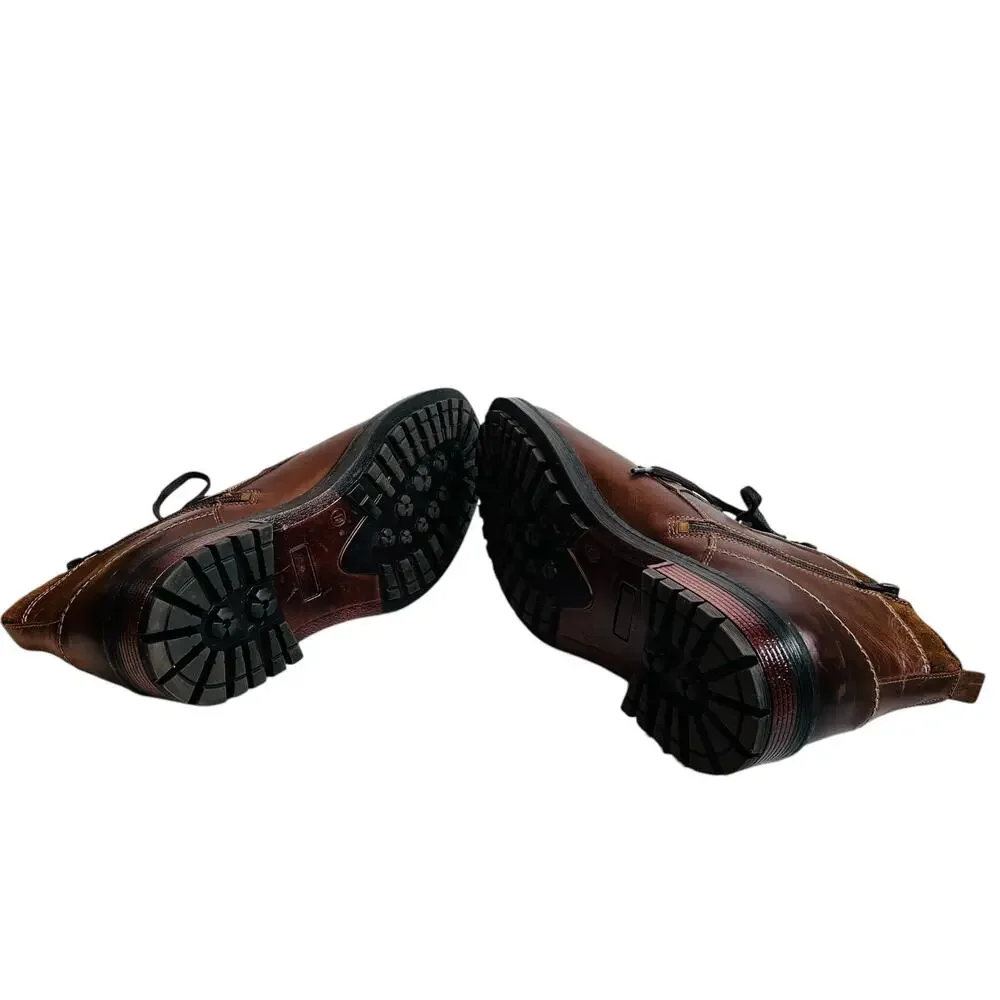 Reserved Footwear Brown Leather Ankle Boot Men's Size 10 - Picture 10 of 16